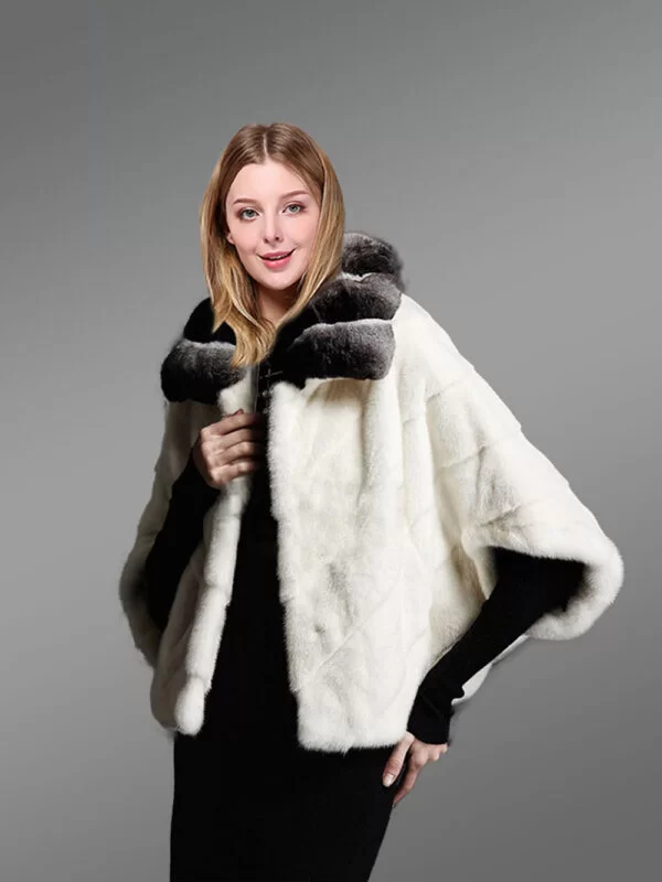 White Cropped Mink Fur Dressing Item For Ladies to Renew Fashion Trends - Image 2