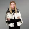 White cropped mink fur for ladies
