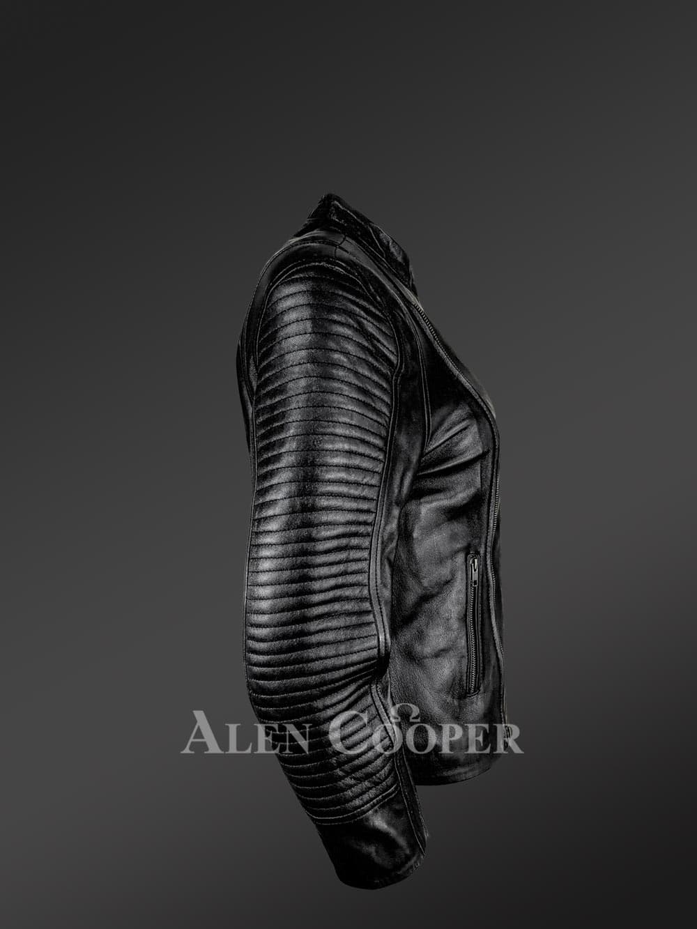 thumbnail image 2 of Women's Removable Hooded Faux Leather Motorcycle Jacket - Zipper Biker Jacket For Spring/Fall 2 of 13
