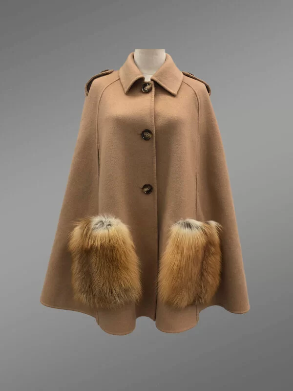 Buttoned Cape for Women - Image 3