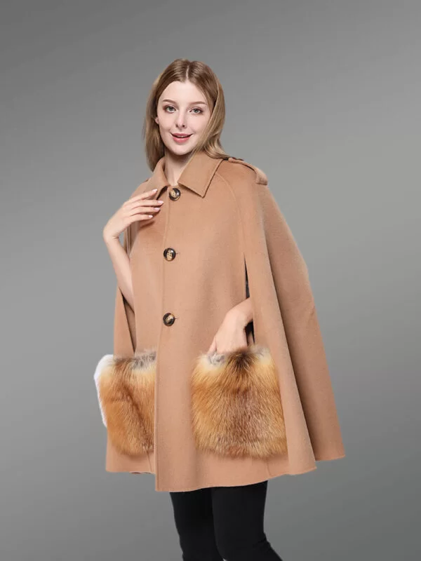 Buttoned Cape for Women
