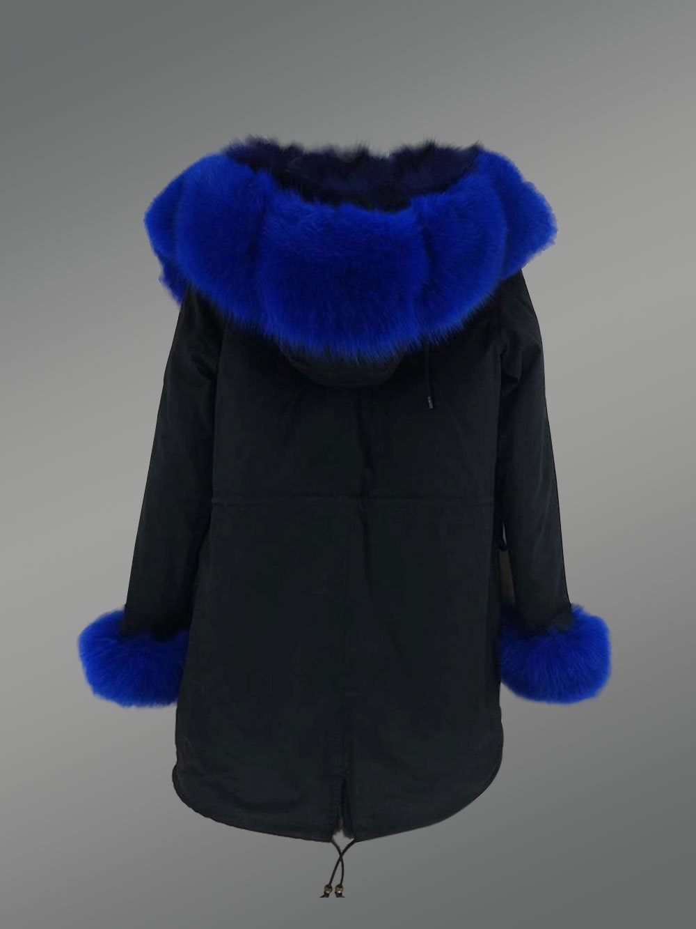 Women’s Elegant Fox Fur Parka with Detachable Fox Fur Hood - Image 4