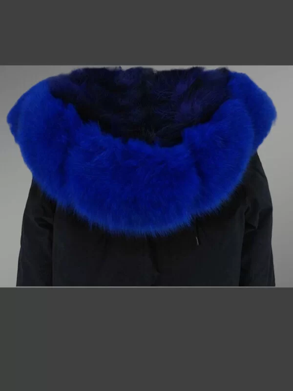 Women’s Elegant Fox Fur Parka with Detachable Fox Fur Hood - Image 2