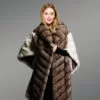 Women’s Elegant Sable Fur Coat With Wide Comfortable Sleeves