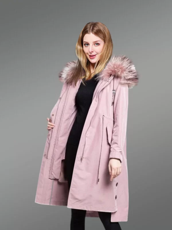 Parka Coat for Women with a Detachable Fur Liner and Hood - Image 3