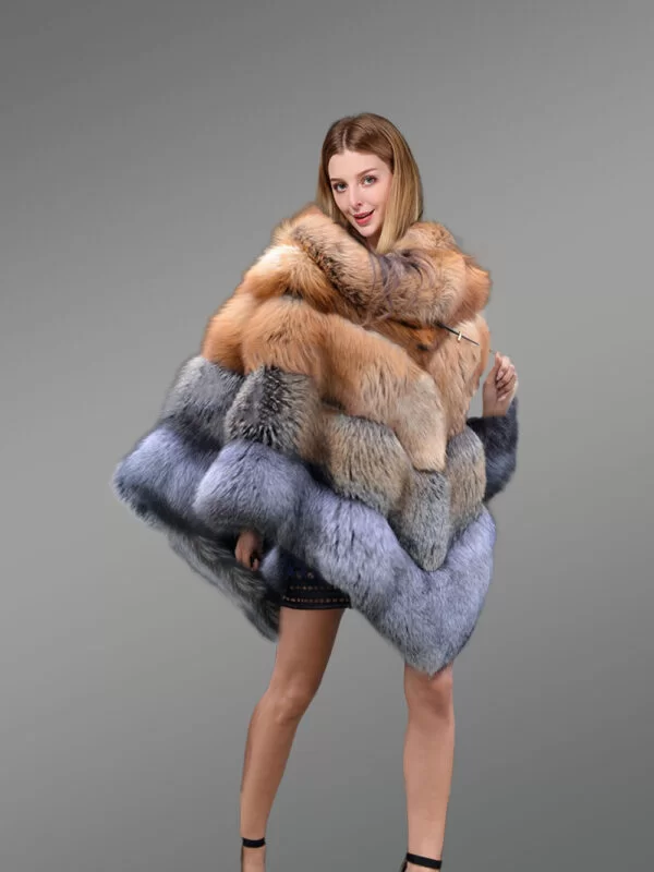 Women’s Multi Fox Variation Vest with Raccoon Touch - Image 6