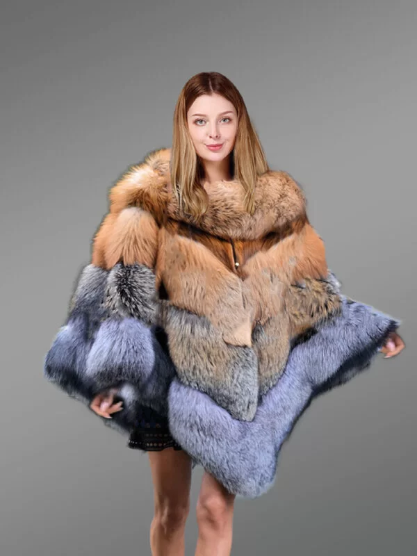 Women’s Multi Fox Variation Vest with Raccoon Touch - Image 3