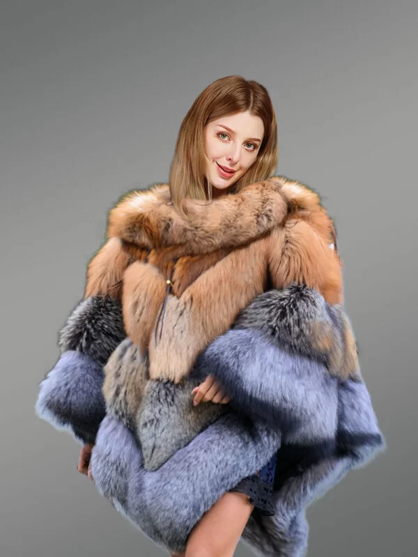 Women’s Multi Fox Variation Vest with Raccoon Touch - Image 2