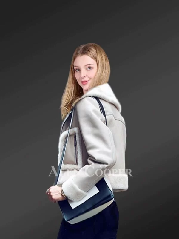 Women’s Appealing Winter Jackets Made of Genuine Shearling - Image 3