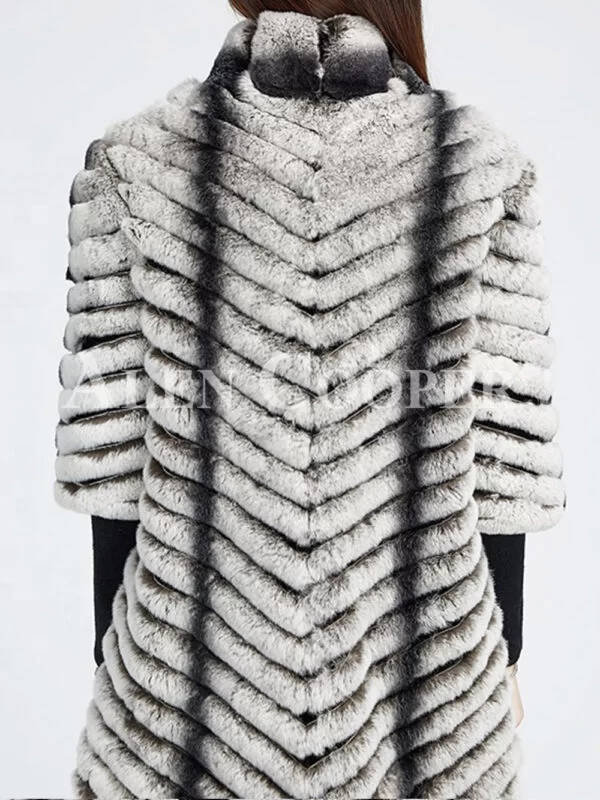 Women’s Bi-Color Real Fur Luxury Warm Winter Coat for Women - Image 6