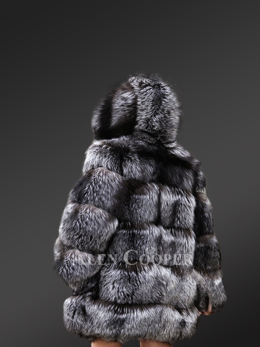 Womens Fox Fur Coat with Hood for Warmth and Style in Winter - Image 4