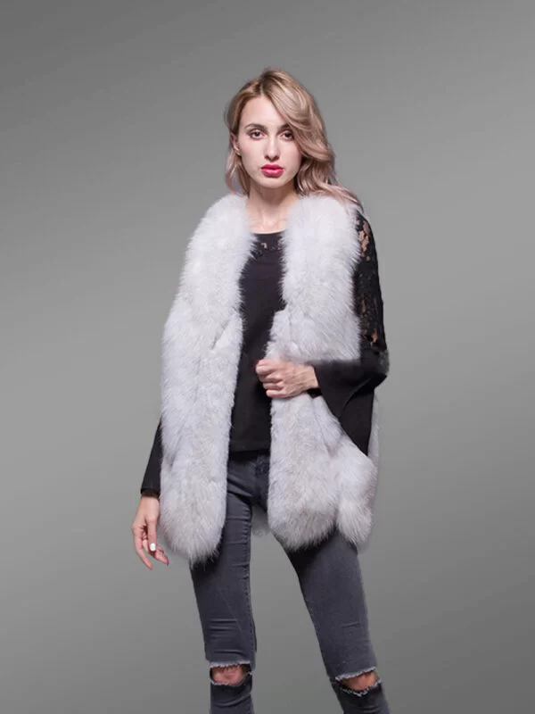 Genuine Fox Fur Winter Vest - Image 2