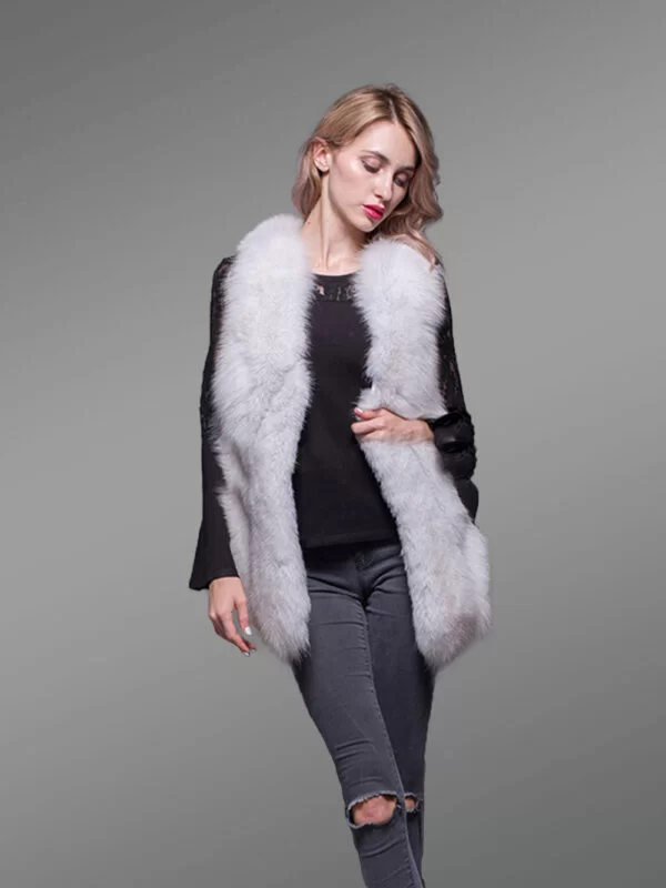 Genuine Fox Fur Winter Vest - Image 4