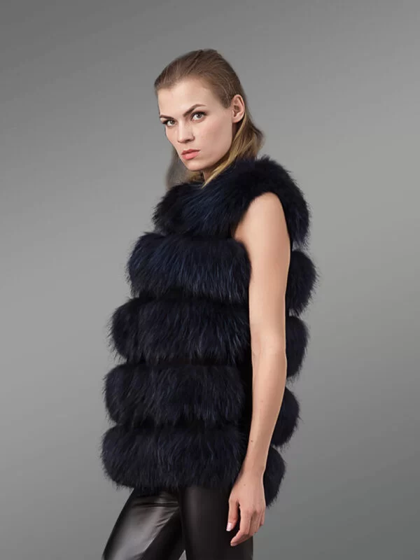 Chic and Tasteful Authentic Fox Fur Winter Vests for Stylish Divas - Image 4