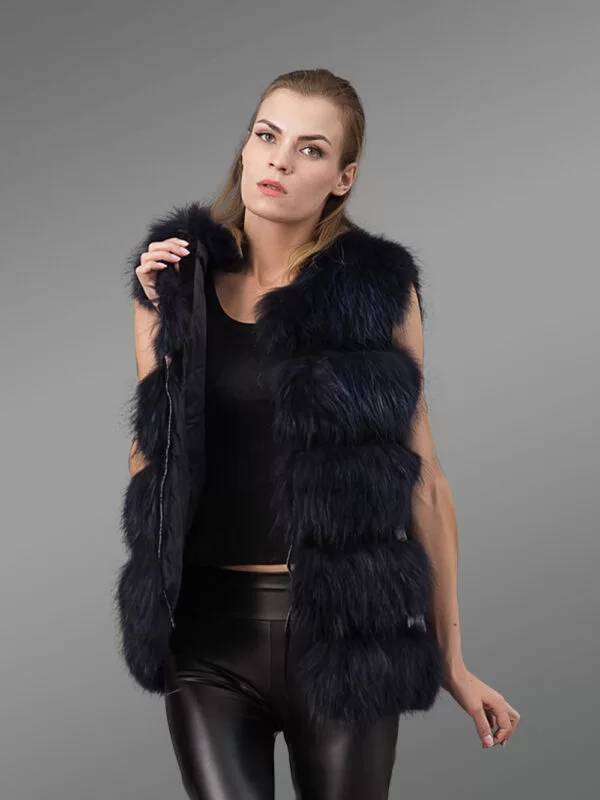 Chic and Tasteful Authentic Fox Fur Winter Vests for Stylish Divas - Image 2