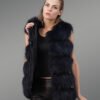 authentic fox fur winter vests for stylish divas