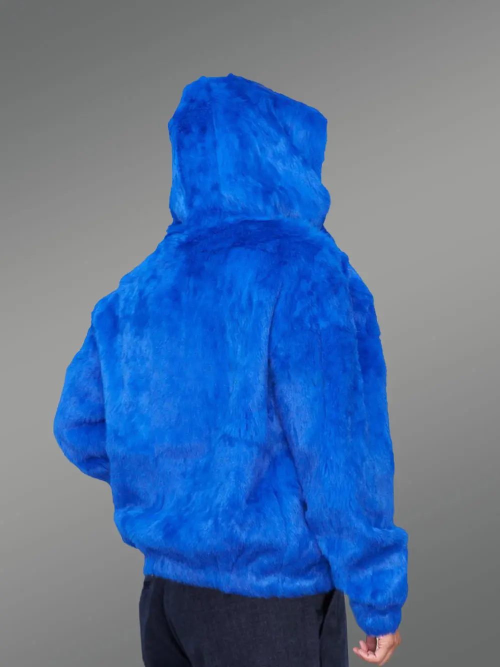 Stylish and Genuine Bomber Fur Jacket with Hood for Men - Image 4