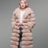 breathable real fox fur paragraph winter coat