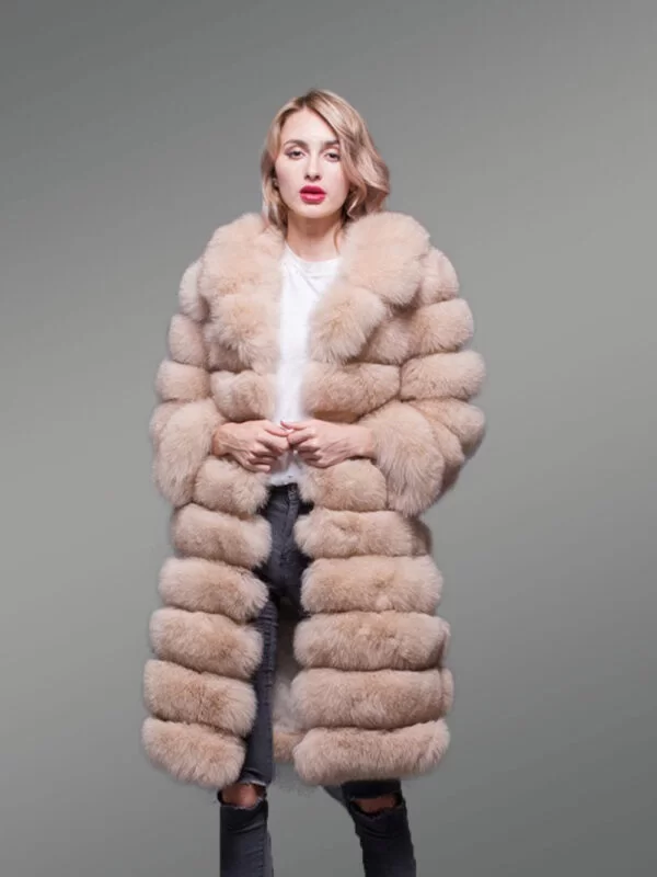 breathable real fox fur paragraph winter coat