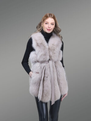 Womens Fox Fur Elegant Vest