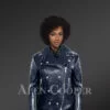 navy biker jackets to make women more charming and graceful