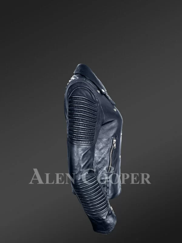 Stylish Biker Leather Jacket for Women - Image 3