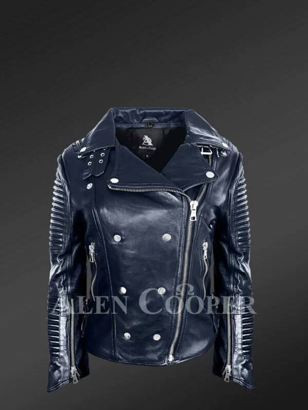 Stylish Biker Leather Jacket for Women - Image 2