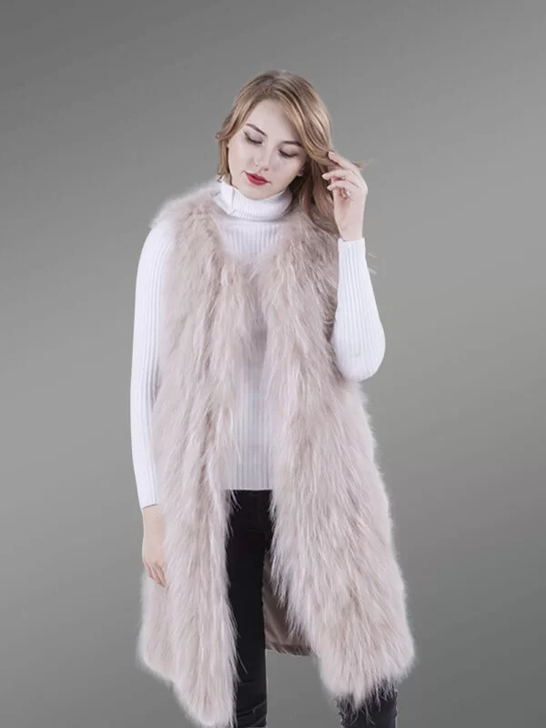 Women’s Mid-Length Super Warm and Stylish Raccoon Fur Winter Outerwear - Image 2