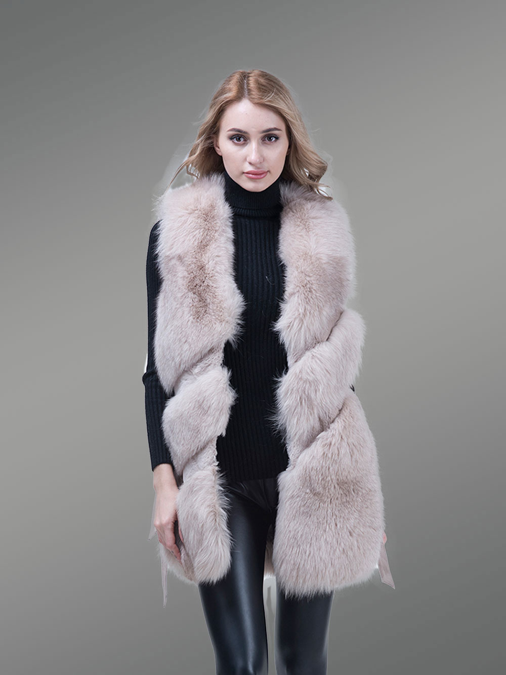 Stylish Fox Fur Vest for Women