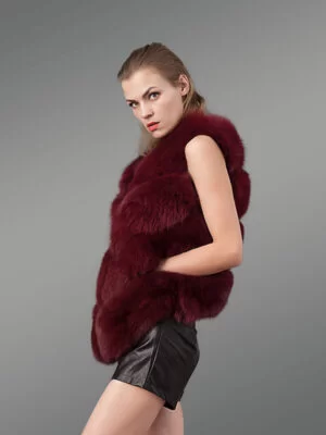 Trendy and Fashionable Real Fox Fur Winter Vests For Stylish Divas
