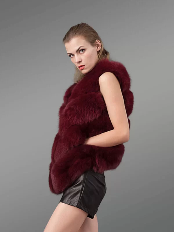 Trendy and Fashionable Real Fox Fur Winter Vests For Stylish Divas