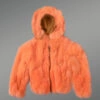 rust color fur outerwear for kids