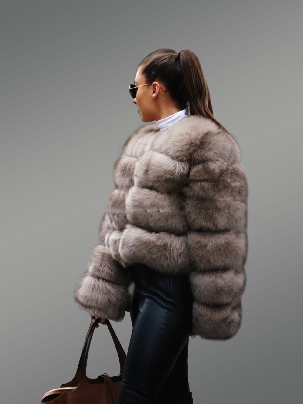 Women’s Short Paragraph Real Fox Fur Super Warm Winter Coat - Image 3