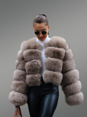 Women’s Short Paragraph Real Fox Fur Super Warm Winter Coat