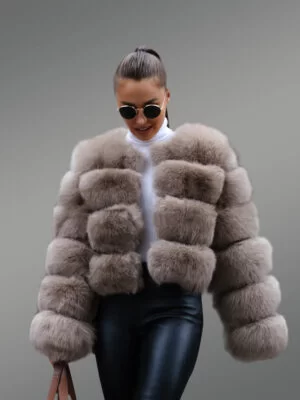 Women’s Short Paragraph Real Fox Fur Super Warm Winter Coat