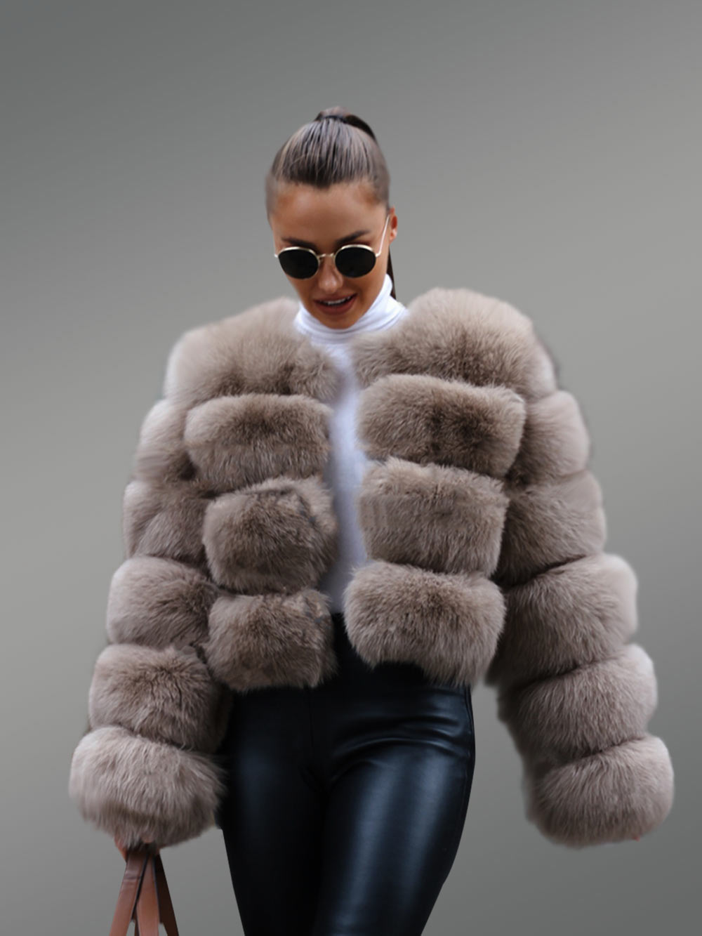 Women’s Short Paragraph Real Fox Fur Super Warm Winter Coat