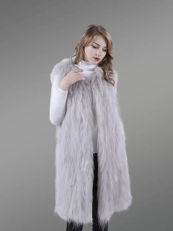 Women’s Mid-Length Real Warm and True Stylish Raccoon Fur Winter Outerwear - Image 2