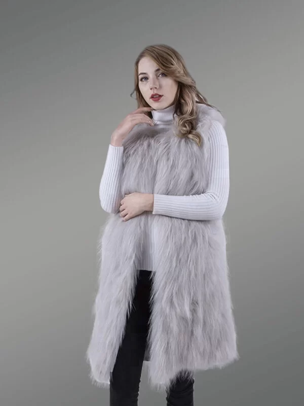 Women’s Mid-Length Real Warm and True Stylish Raccoon Fur Winter Outerwear - Image 3