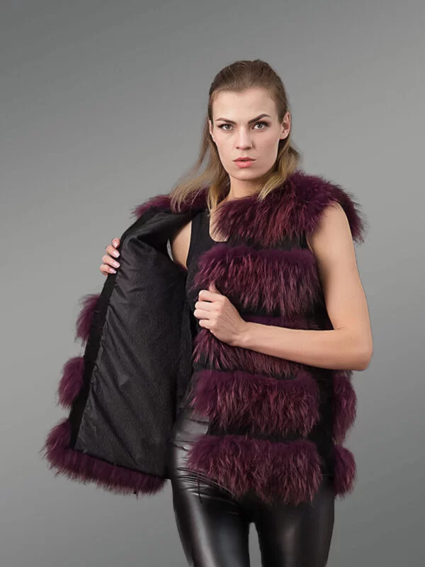 Women’s Super Stylish Sleeveless 5 Paragraph Real Fox Fur Super Warm Winter Vest - Image 3
