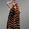 super warm long women’s real fox furry winter vest