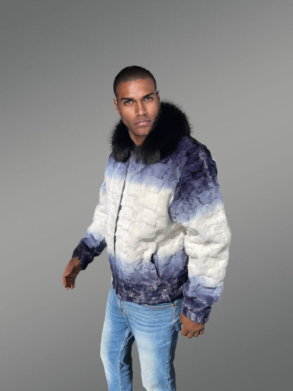 Men Mink Bomber Navy Dual Color - Image 4