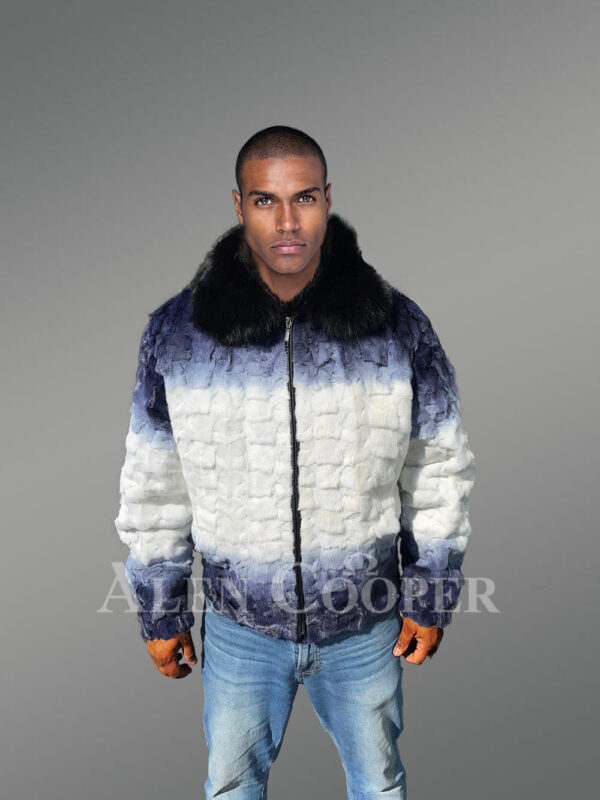 Men Mink Bomber Navy Dual Color - Image 3