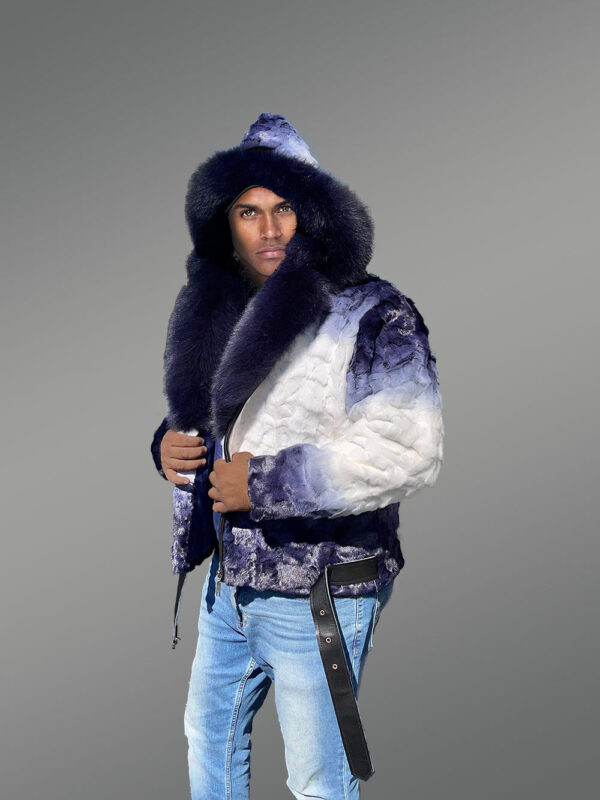 Premium Mink Jacket with Fox Fur Hood and Collar - Image 5