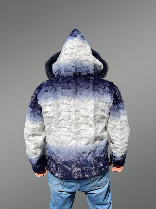 Premium Mink Jacket with Fox Fur Hood and Collar - Image 6