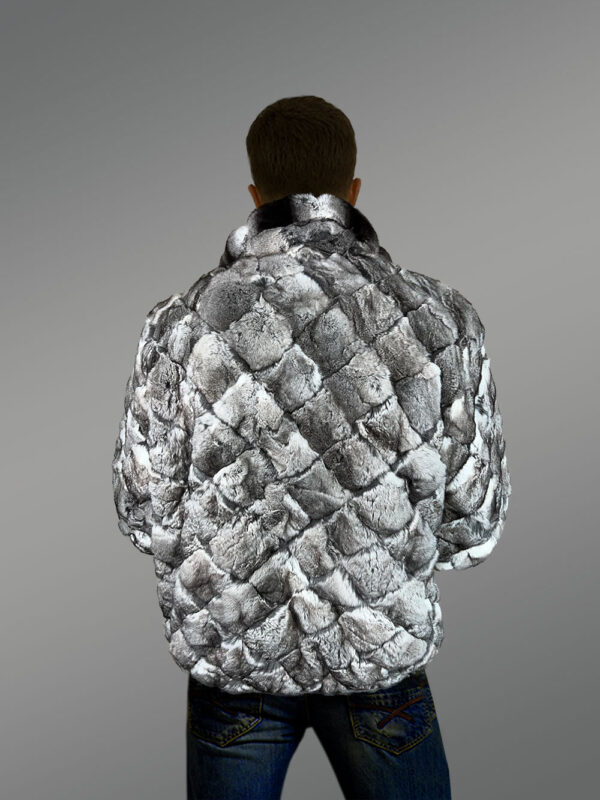 Real Chinchilla Fur Coat Jacket (5)