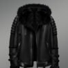 Shearling Bomber Jacket Coat