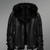 Shearling Bomber Jacket Coat