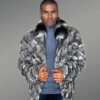 Real Chinchilla Fur Coat Jacket