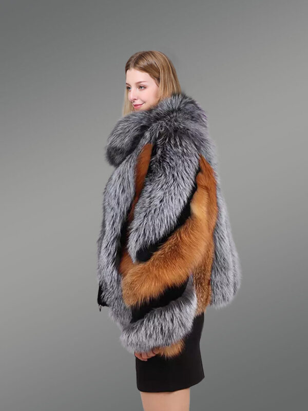 Fox Fur Bomber for Women - Image 5