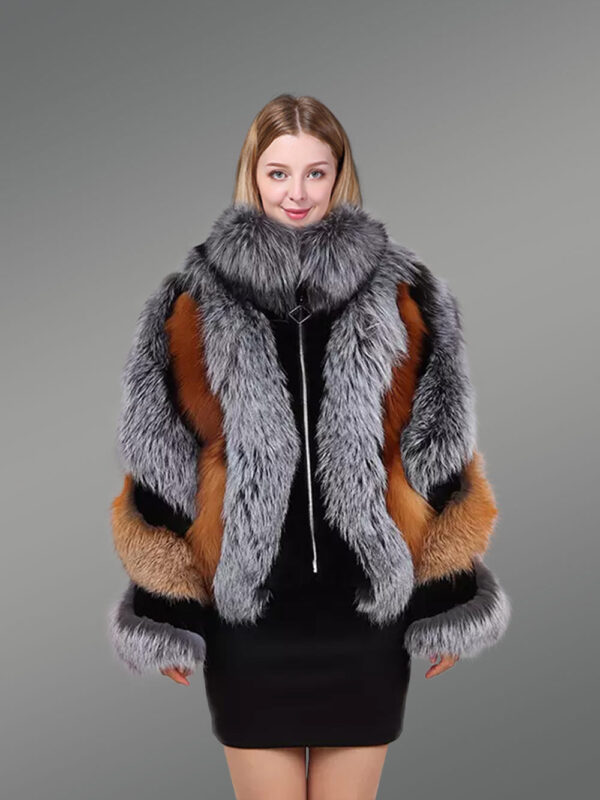 Fox Fur Bomber for Women - Image 2